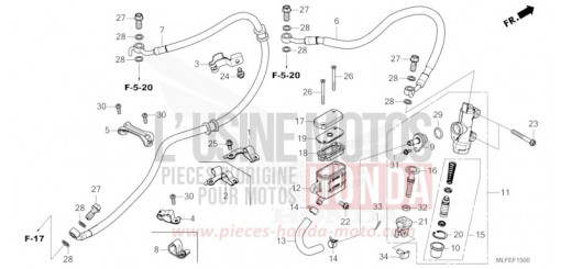 REAR BRAKE MASTER CYLINDER NT1100DES de 2025